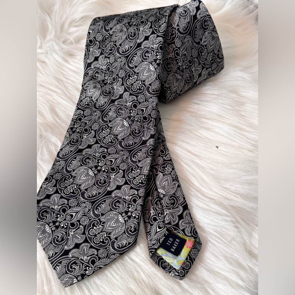 Ted Baker Black and‎ Gray Classic Tie